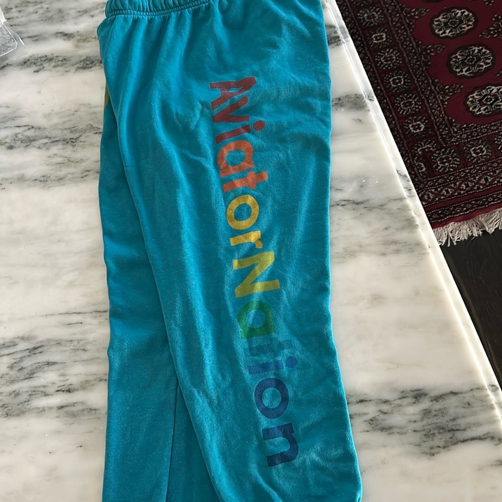 Aviator Nation teal sweats
